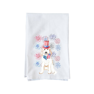 Patriotic Doodle Kitchen Towel