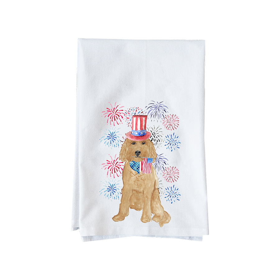 Patriotic Doodle Kitchen Towel