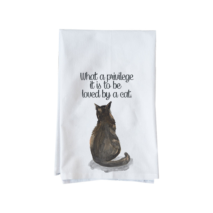To Be Loved By A Cat Kitchen Towel