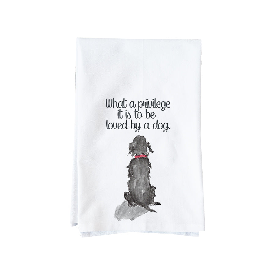 To Be Loved By A Dog Kitchen Towel