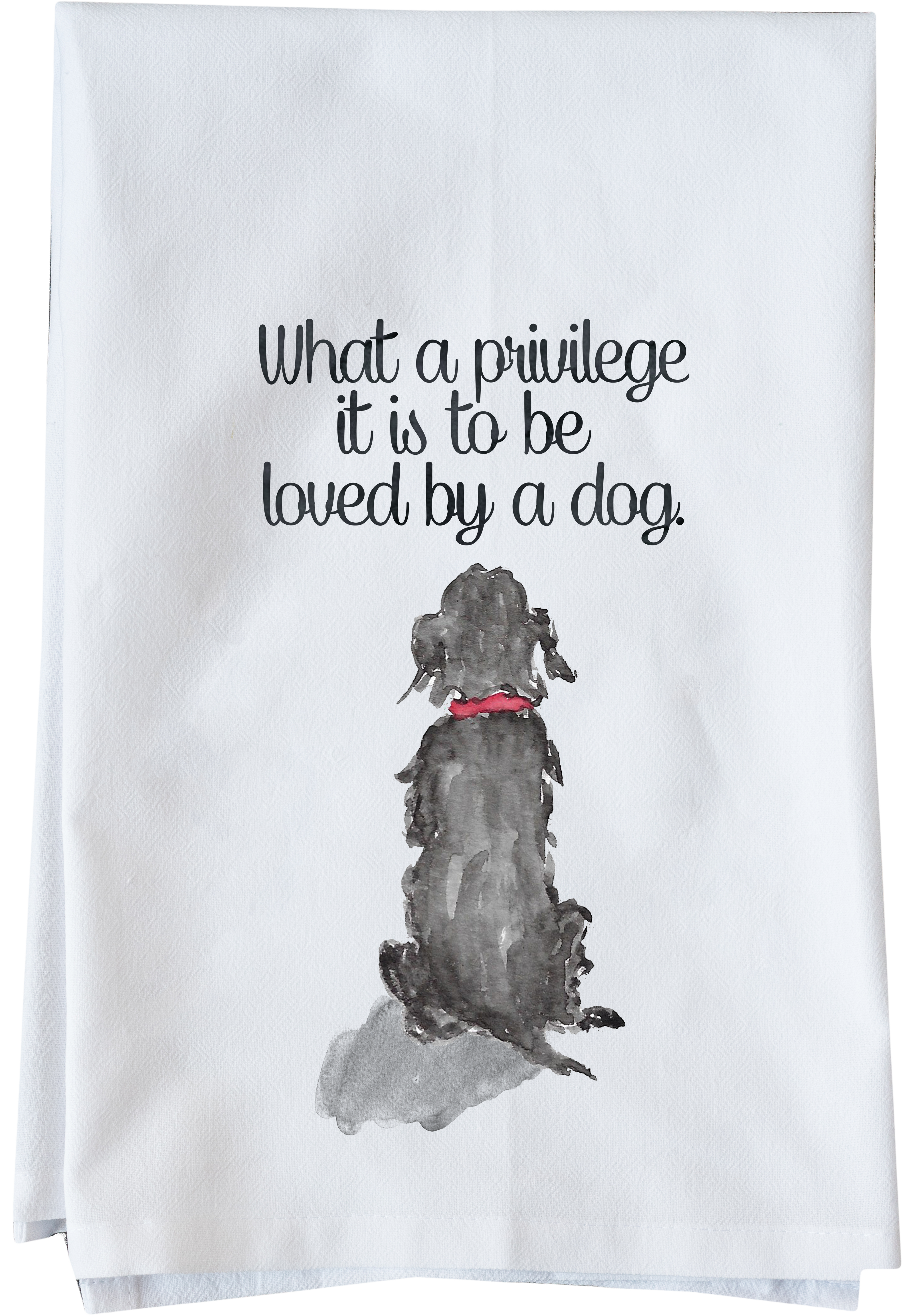 To Be Loved By A Dog Kitchen Towel