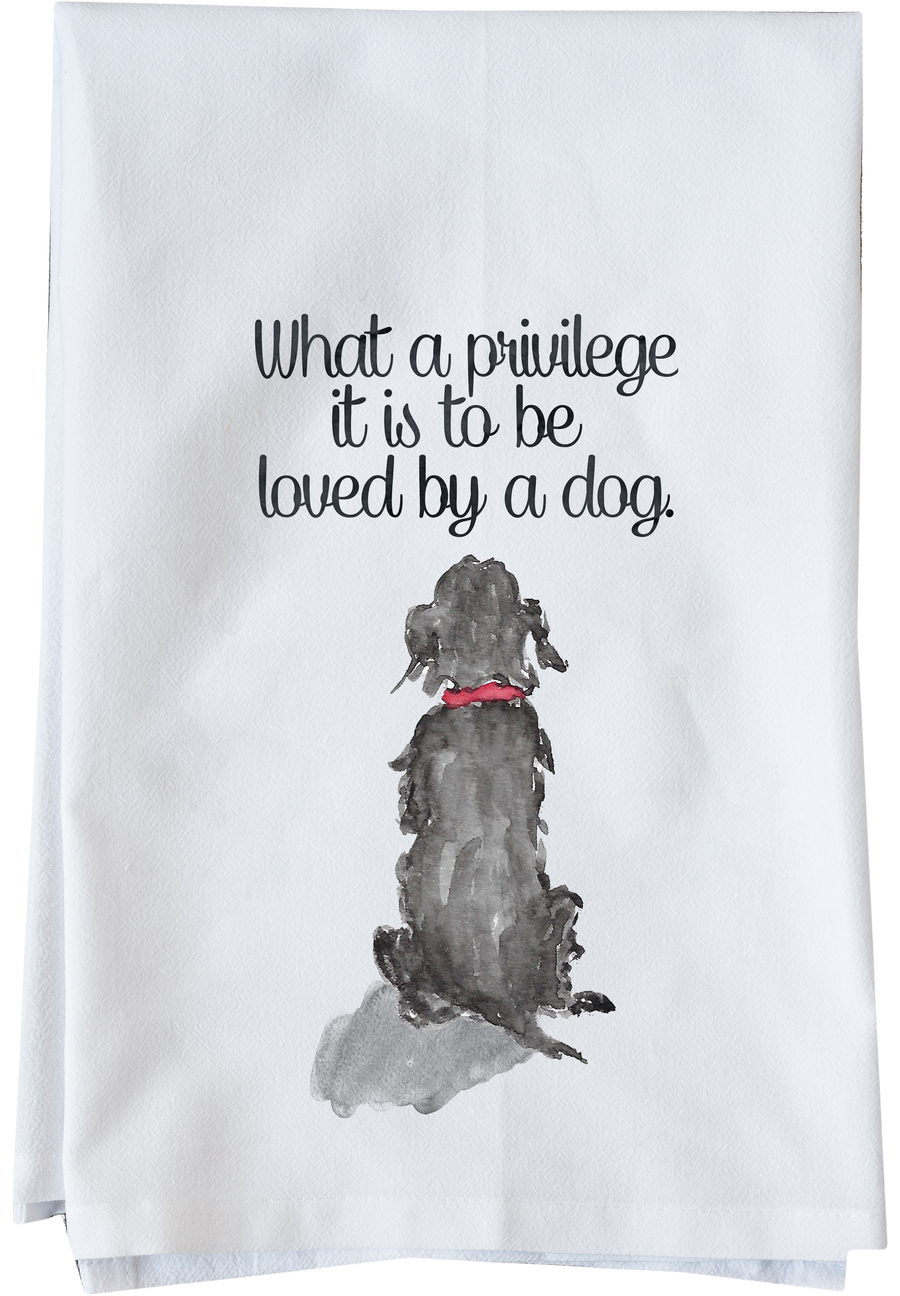 To Be Loved By A Dog Kitchen Towel