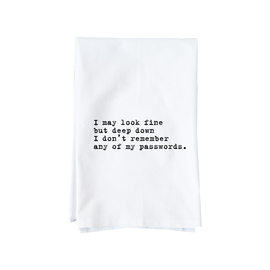 Remember Passwords  Kitchen Towel