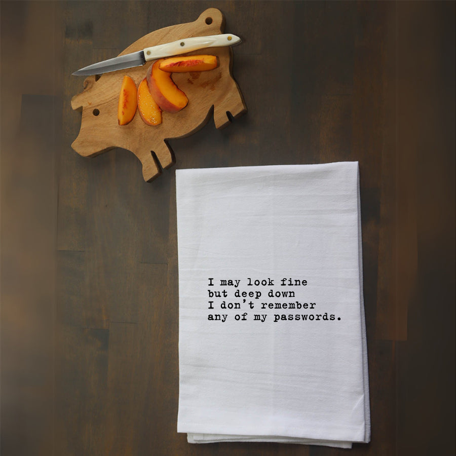 Remember Passwords  Kitchen Towel