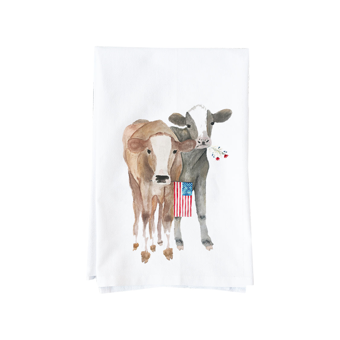 Patriotic Cows Kitchen Towel