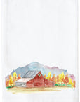 Red Barn with Star Kitchen Towel