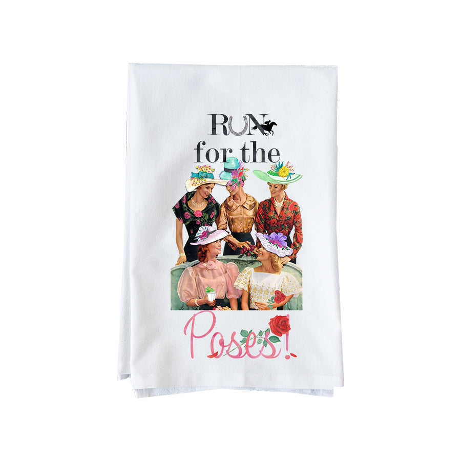 Run For The Poses Kitchen Towel