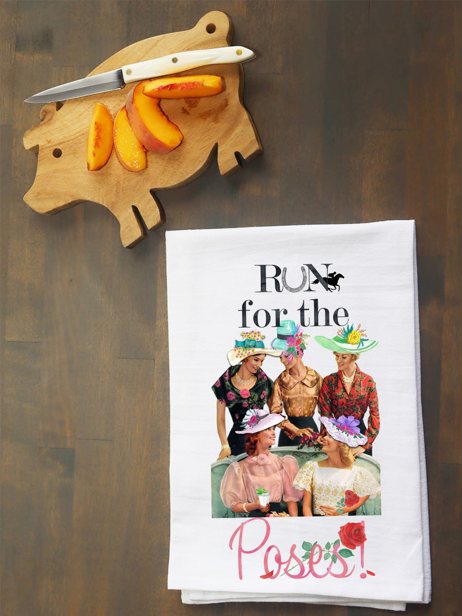 Run For The Poses Kitchen Towel
