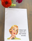 Stay At Home Cat Mom Kitchen Towel