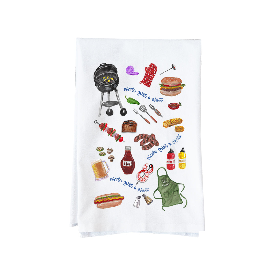 BBQ Sizzle, Grill & Chill Kitchen Towel