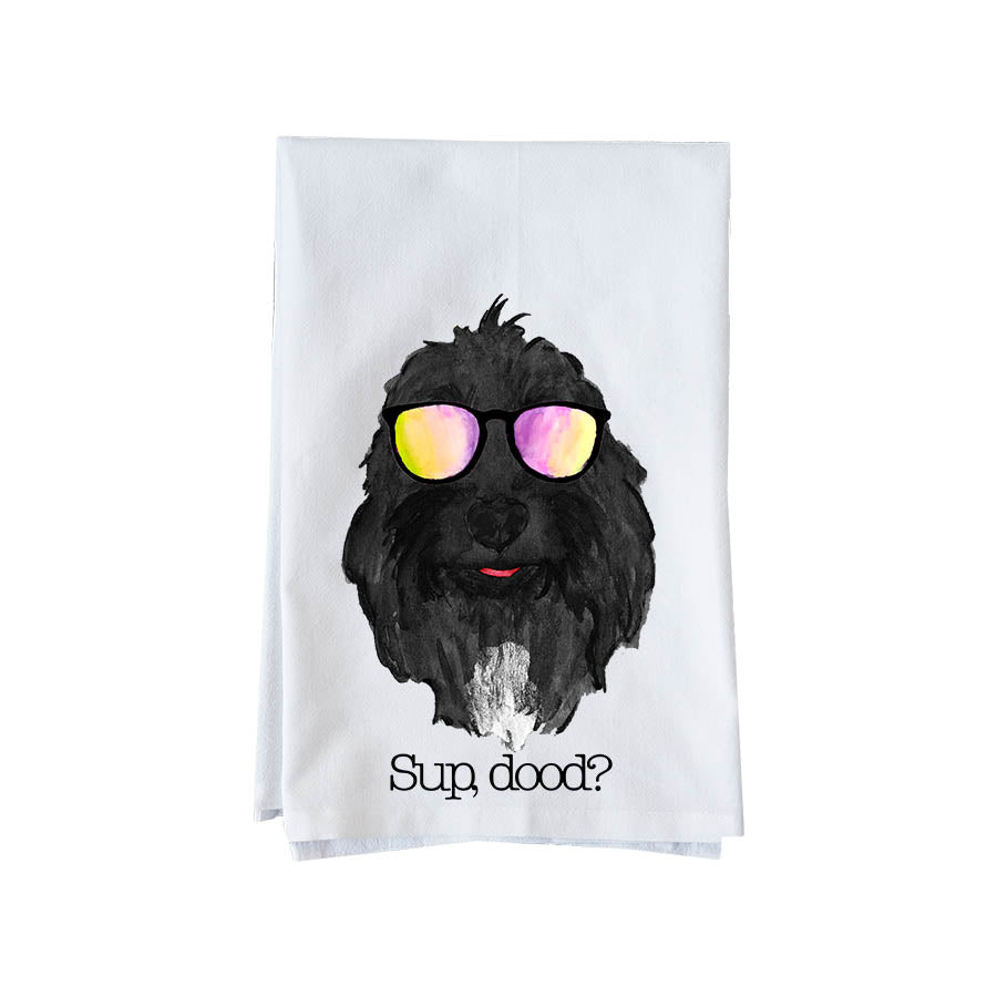Sup Dood Black Kitchen Towel