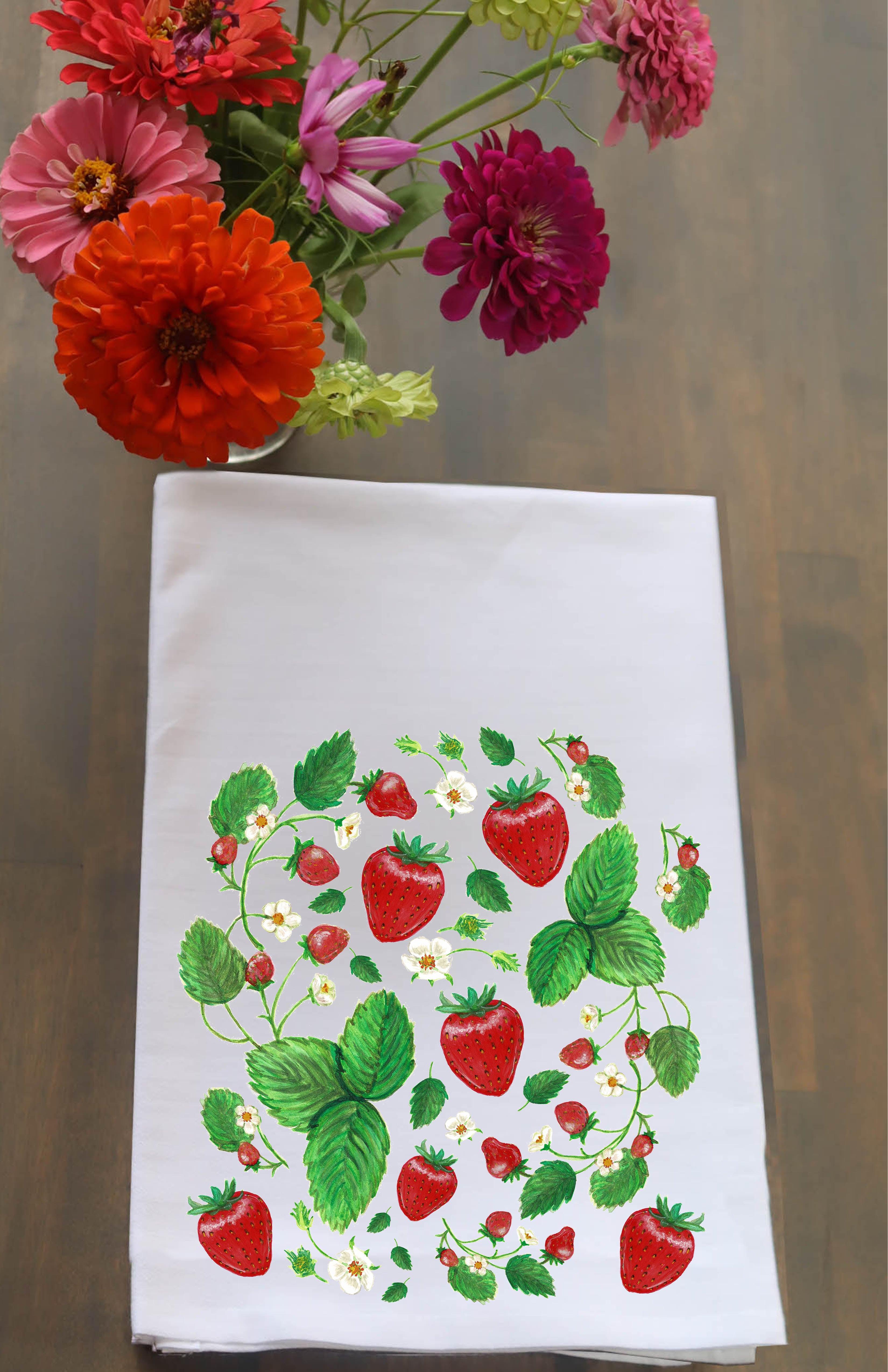 Strawberry Collage Kitchen Towel