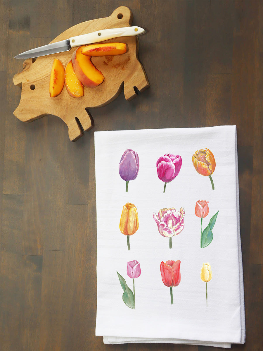 Tulips Collage Kitchen Towel