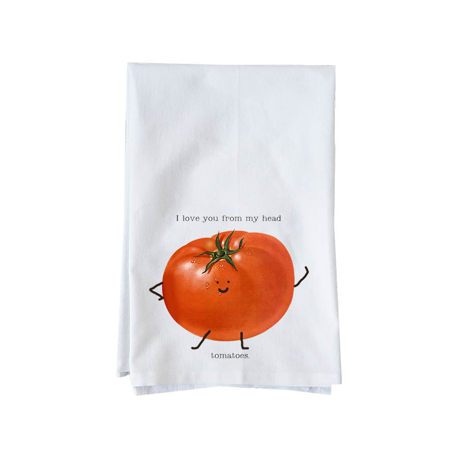 I Love You Tomatoes Kitchen Towel