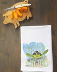 Swimming Sea Turtle Kitchen Towel