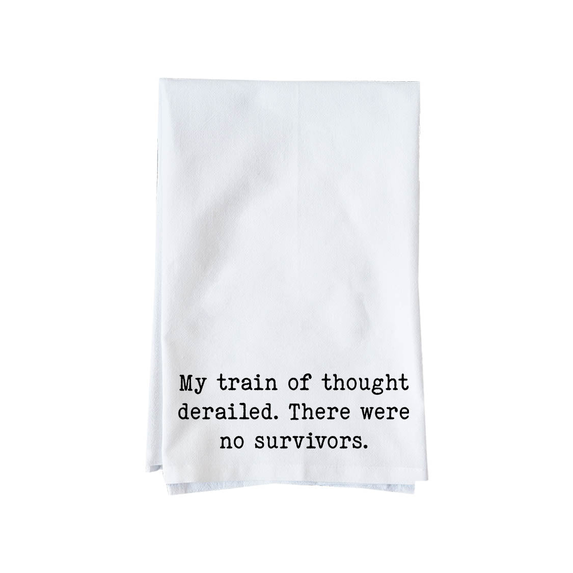 Train of thought derailed Kitchen Towel