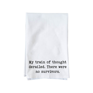 Train of thought derailed Kitchen Towel