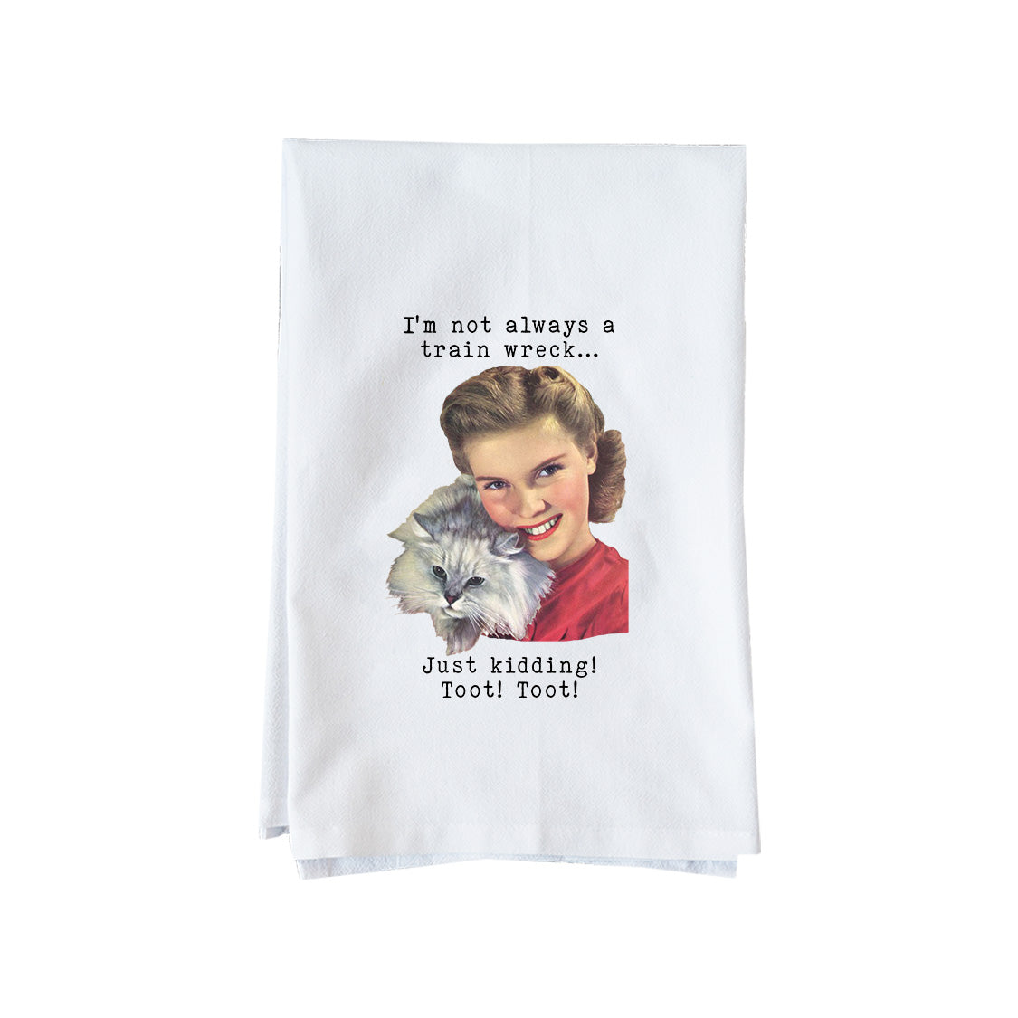 Train Wreck Toot Toot Kitchen Towel