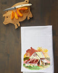 Vintage Barn with Star Kitchen Towel