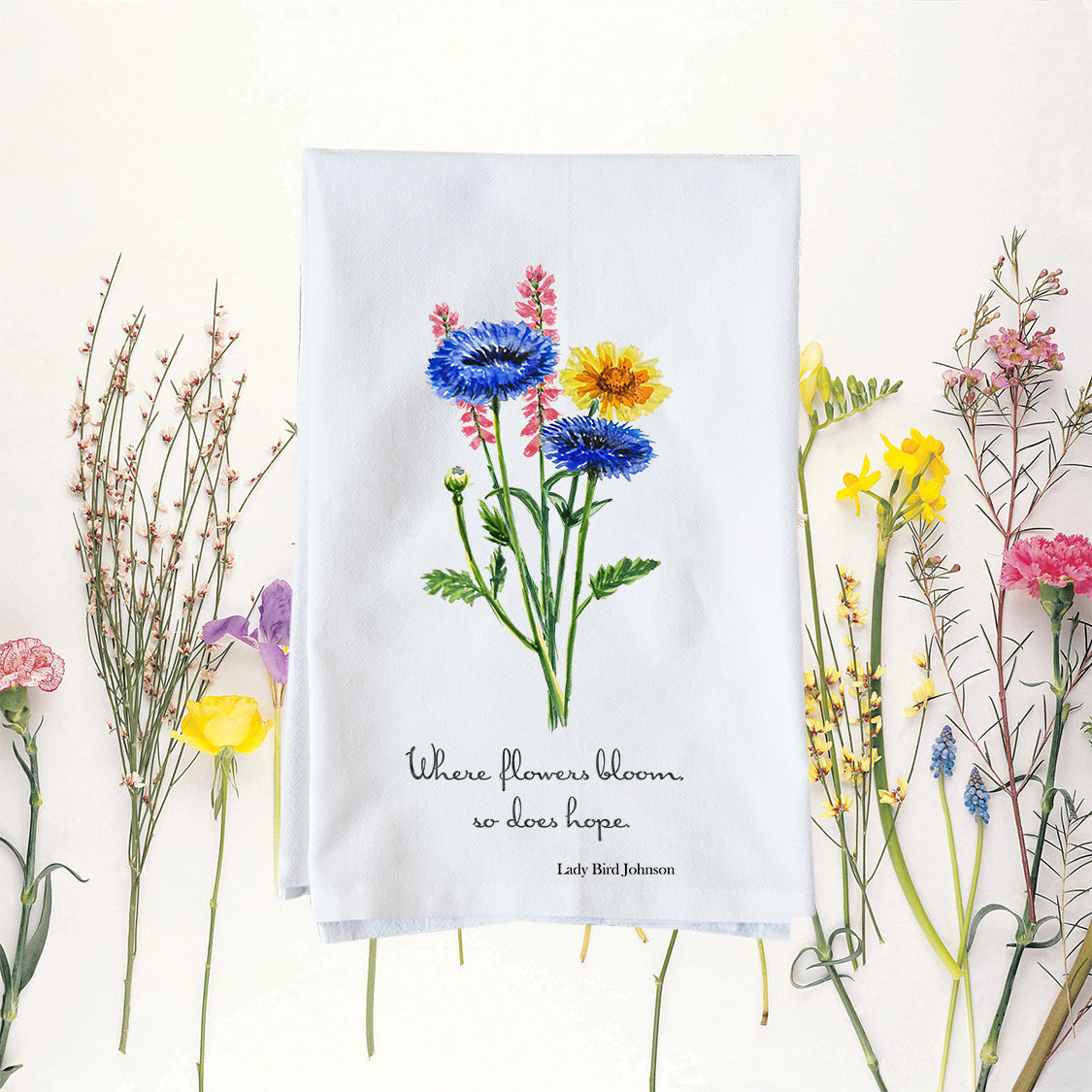 Where Flowers Bloom Kitchen Towel