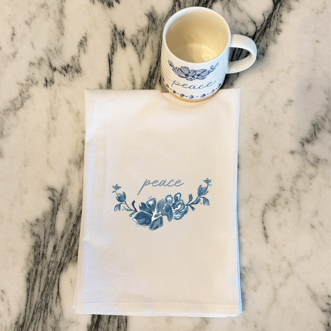 Floral Mug + Towel Gift Set