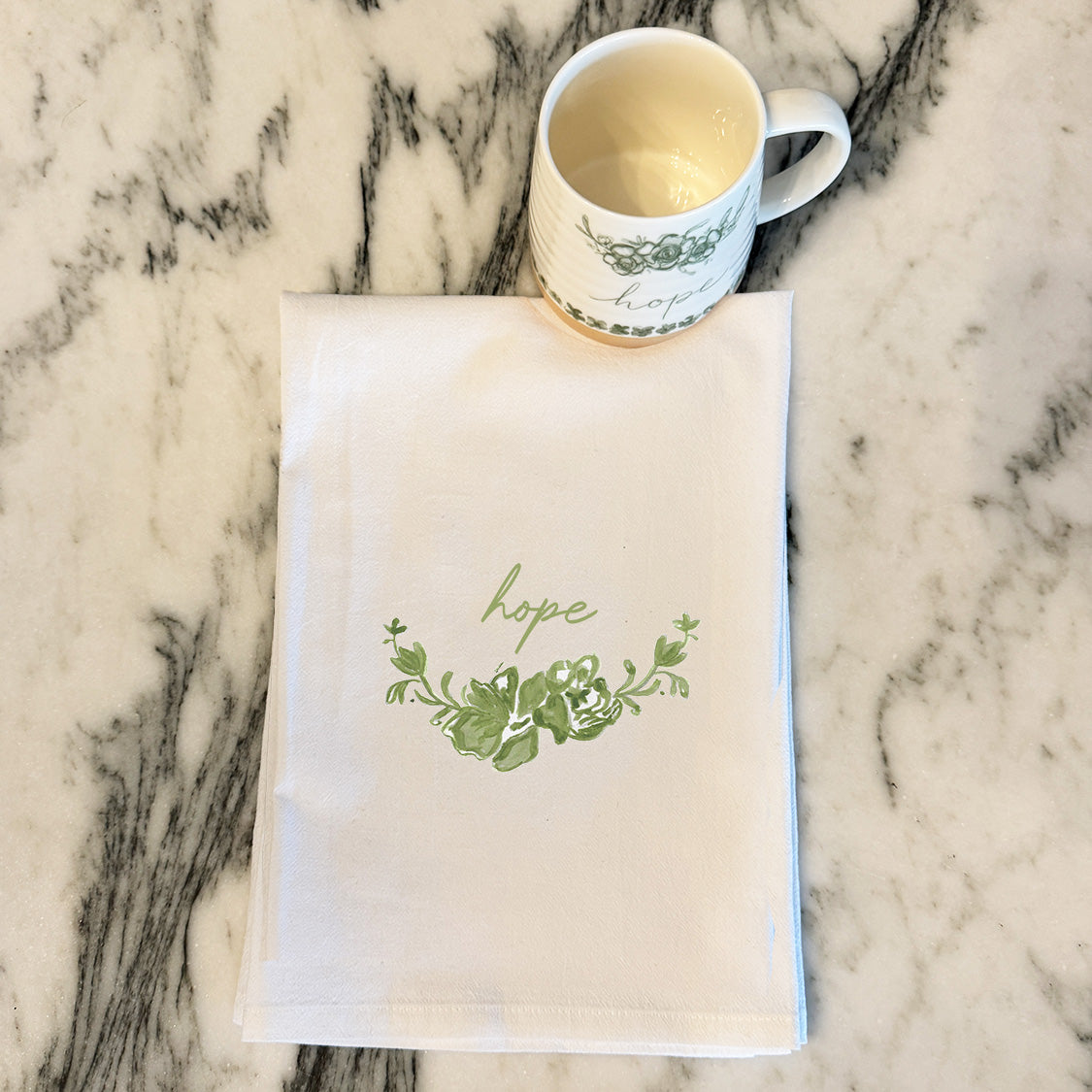 Floral Mug + Towel Gift Set