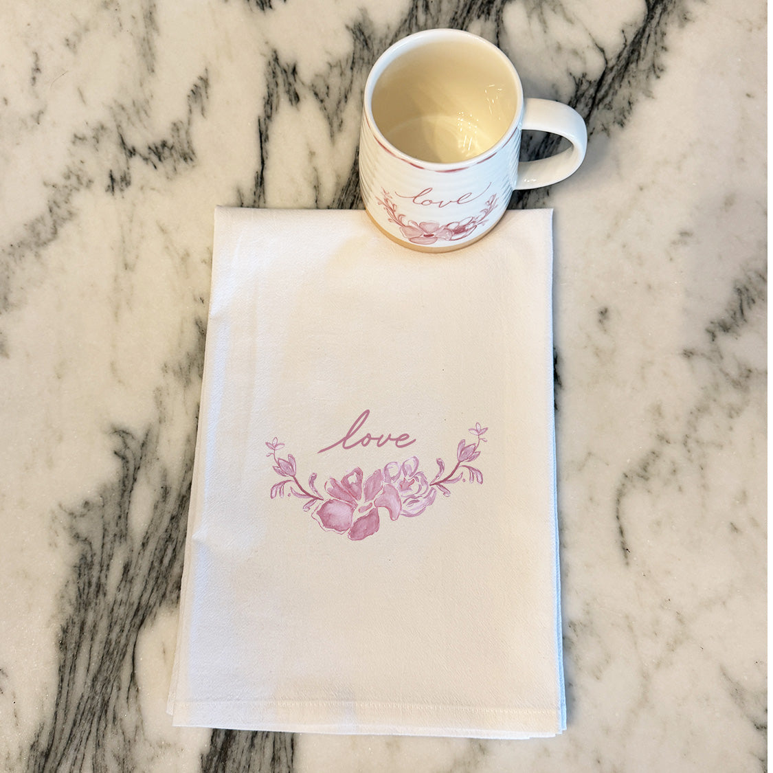 Floral Mug + Towel Gift Set