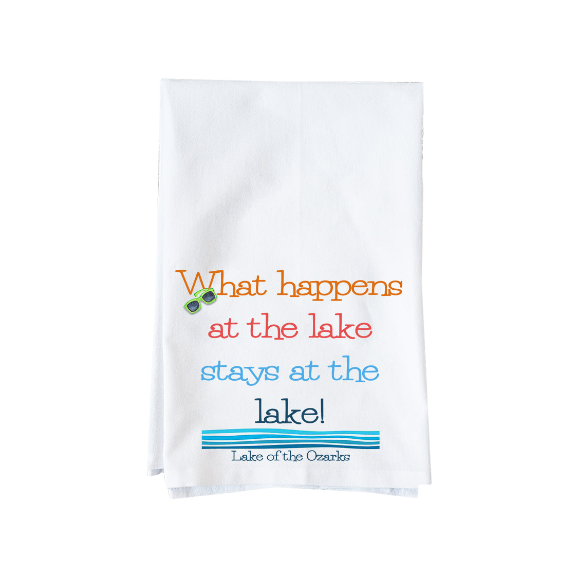 What Happens At The Lake Kitchen Towel