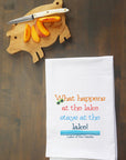 What Happens At The Lake, Lake of the Ozarks Kitchen Towel