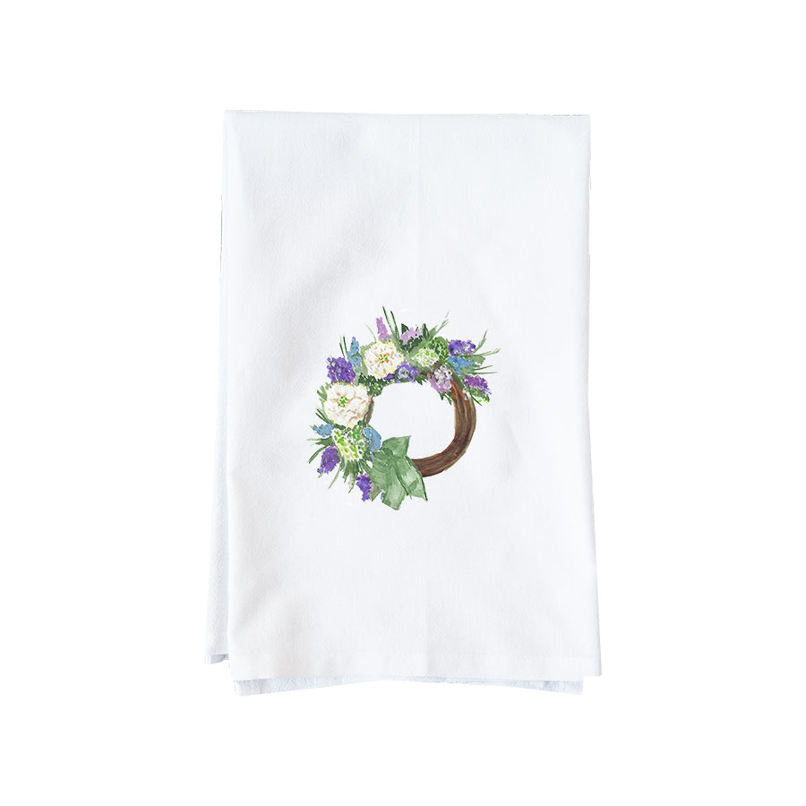 Wreath With Bow Kitchen Towel