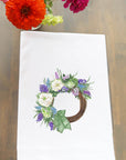 Wreath With Bow Kitchen Towel