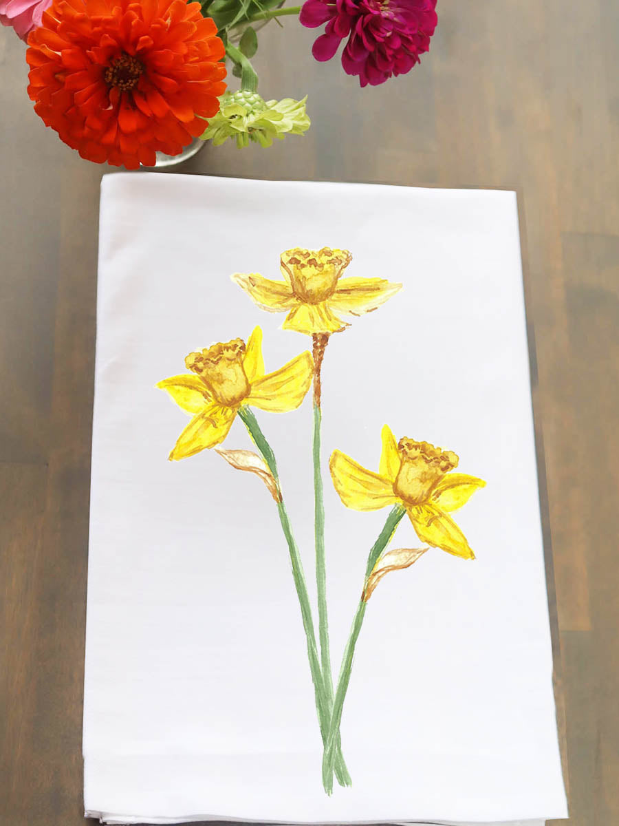 Yellow Daffodils Kitchen Towel