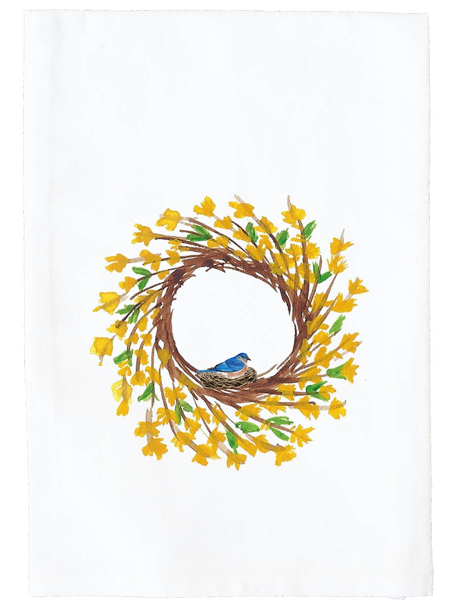 Yellow Wreath Kitchen Towel