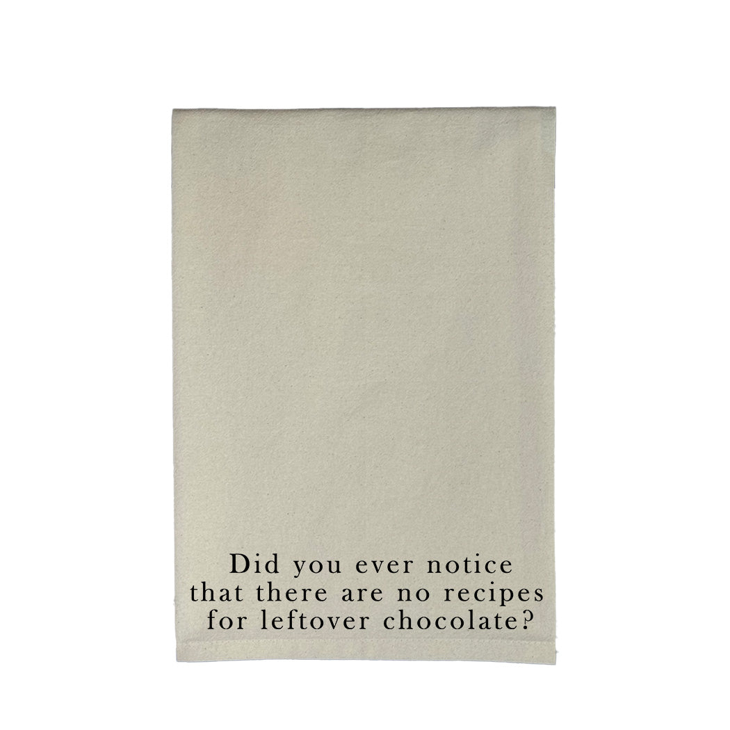 No Recipes Leftover Chocolate Natural Kitchen Towel