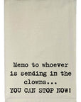 Send In The Clowns Natural Kitchen Towel