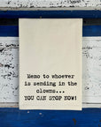 Send In The Clowns Natural Kitchen Towel