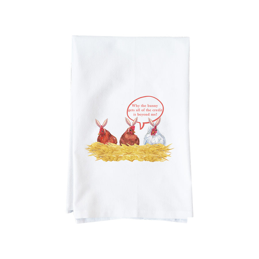 Bunny Gets Credit Kitchen Towel