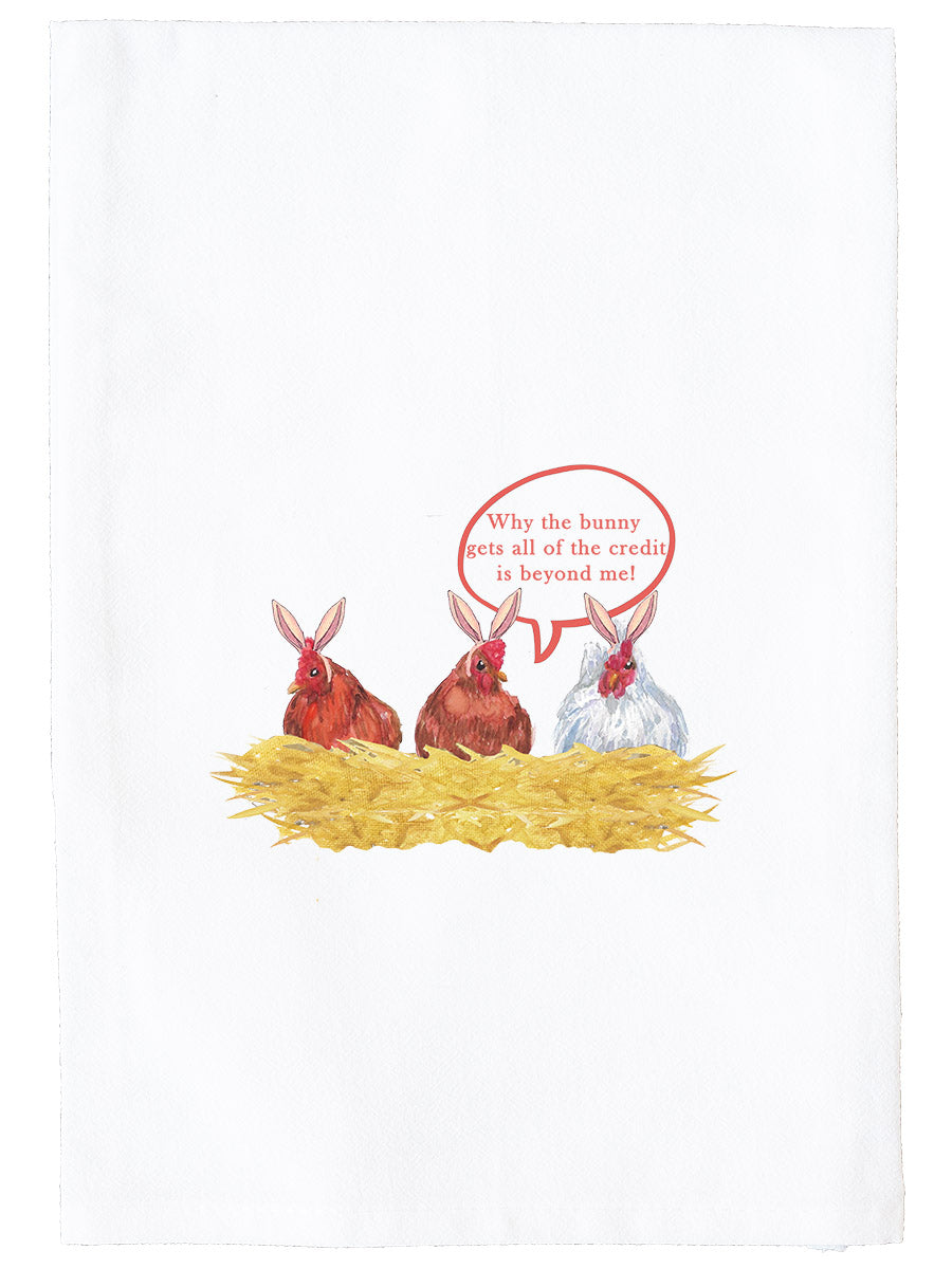 Bunny Gets Credit Kitchen Towel