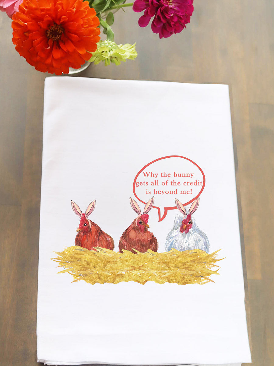 Bunny Gets Credit Kitchen Towel