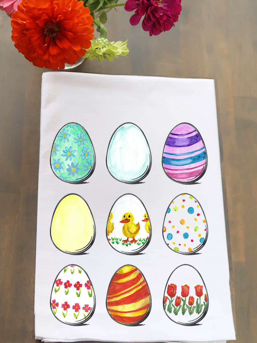 Colorful Eggs Kitchen Towel