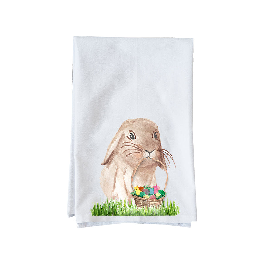 Easter Bunny Basket Kitchen Towel