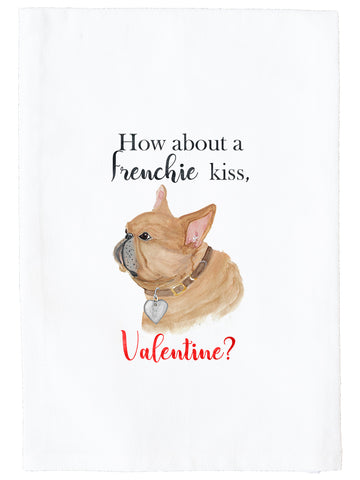 Frenchie Kiss Valentine Kitchen Towel