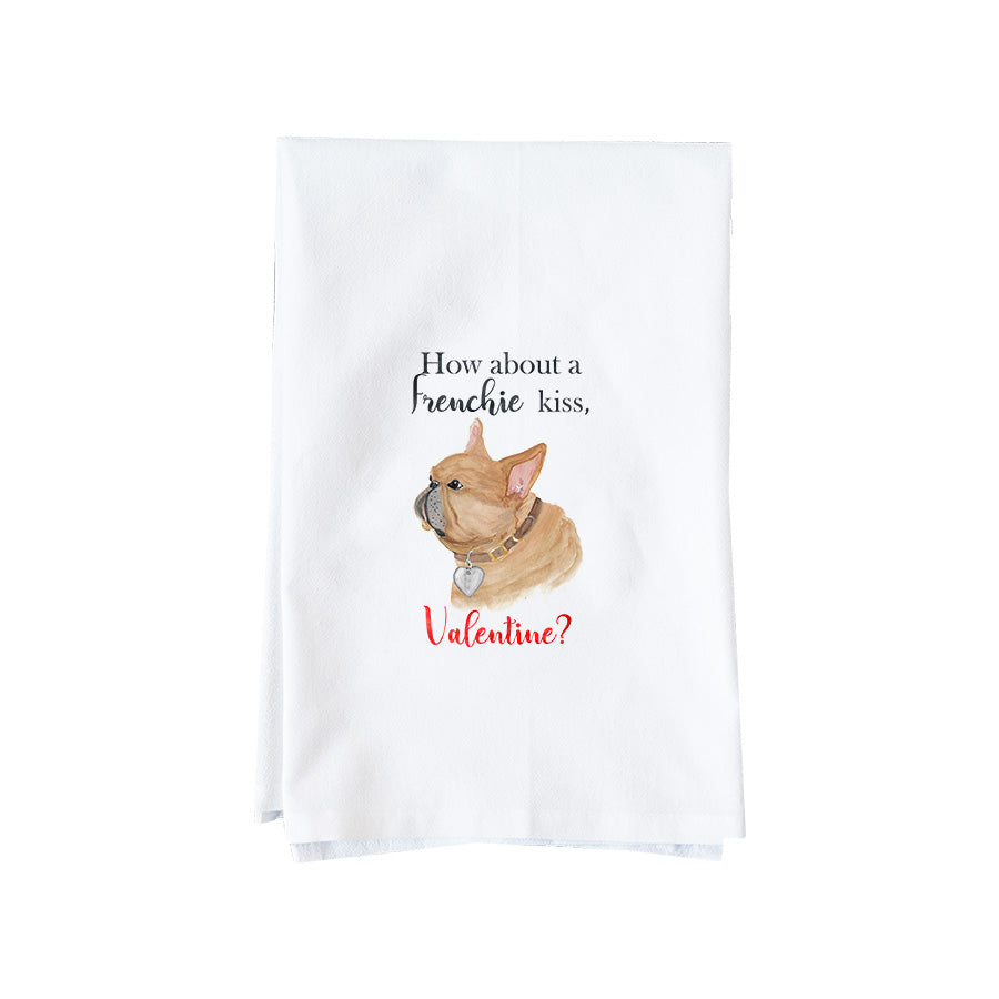 Frenchie Kiss Valentine Kitchen Towel