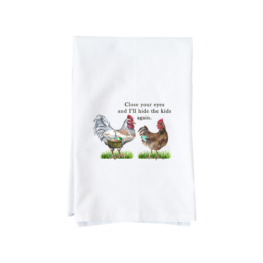 Close Your Eyes Kitchen Towel