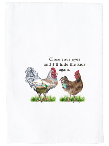 Close Your Eyes Kitchen Towel