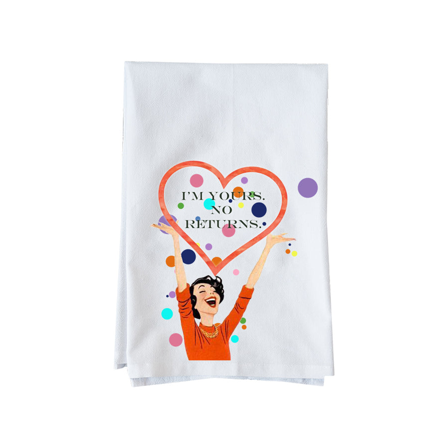 No Returns Polka Dots Kitchen Towel