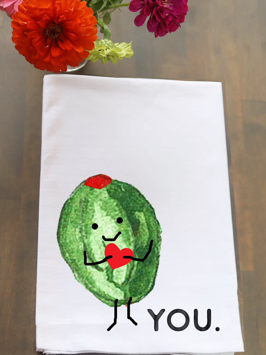 Olive You Kitchen Towel