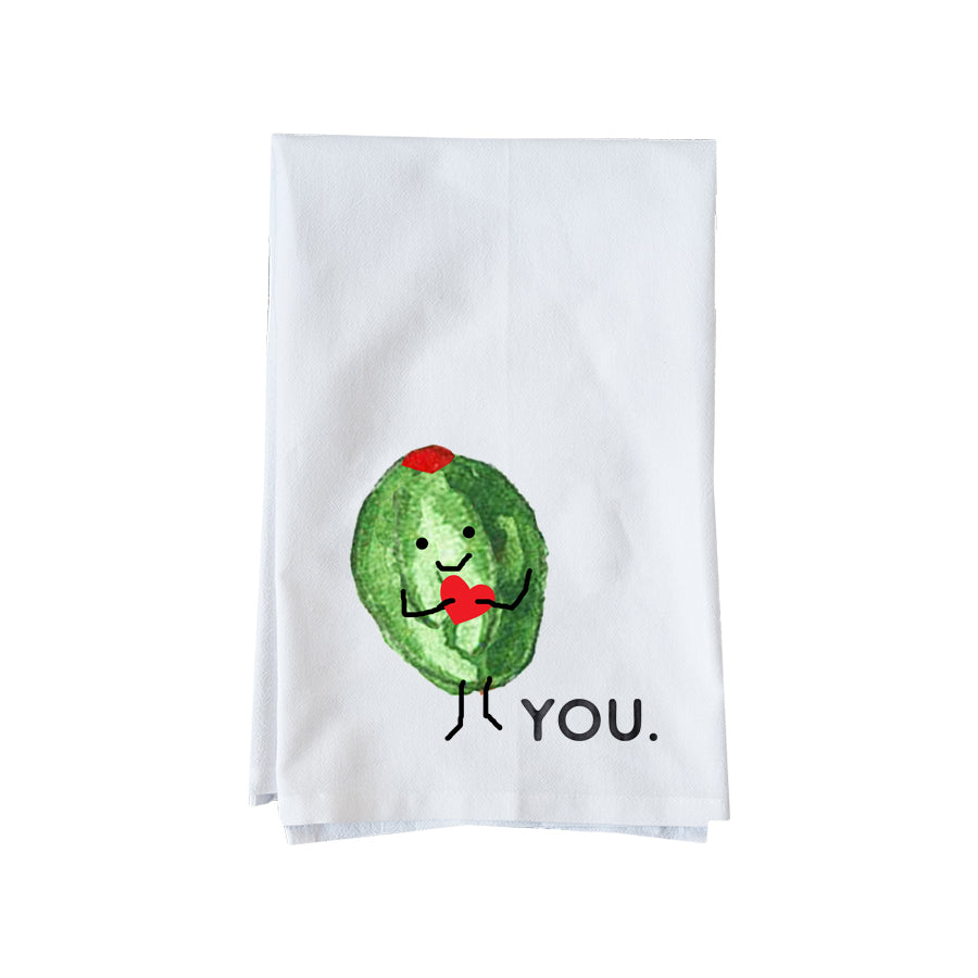 Olive You Kitchen Towel