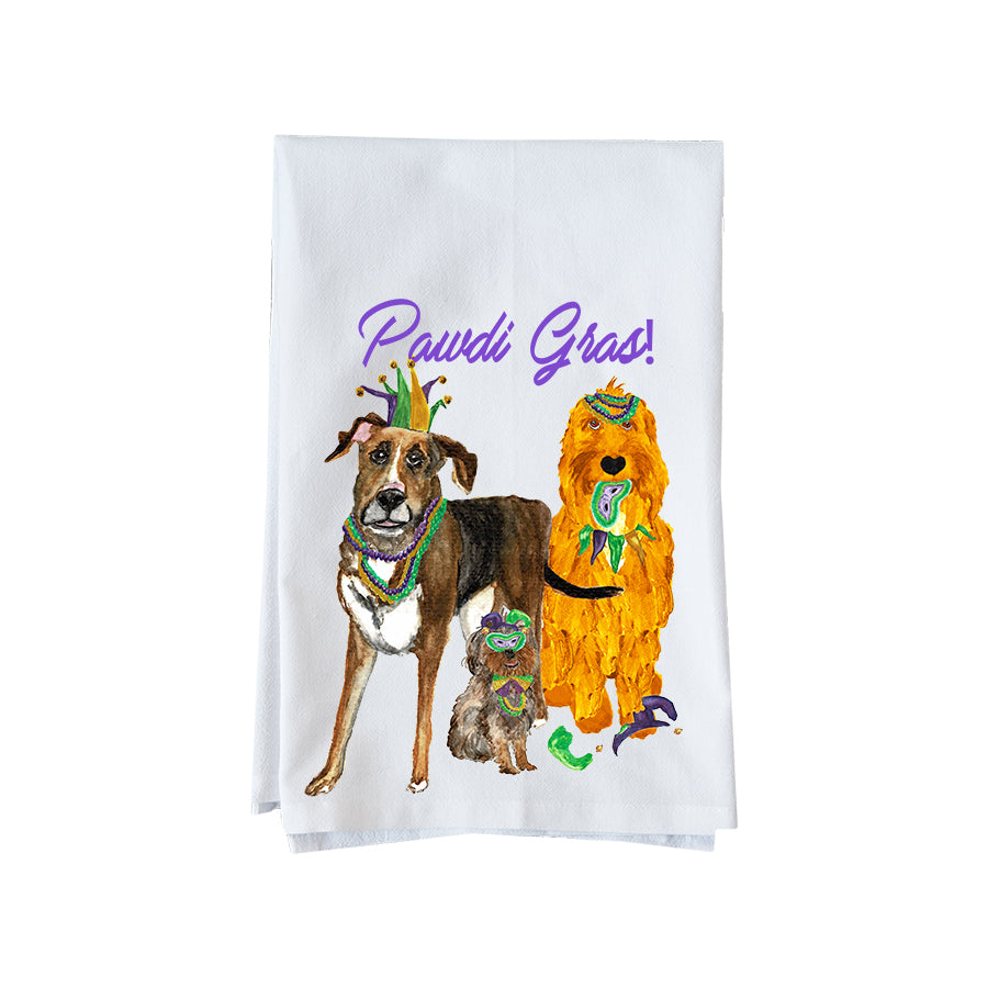Pawdi Gras Kitchen Towel