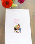 Painted Heart Kitchen Towel